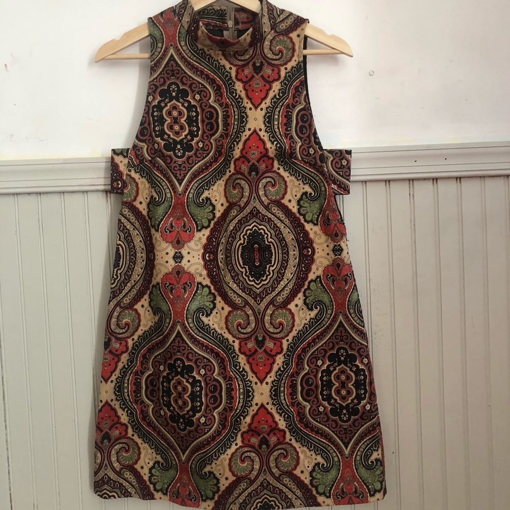 Cut Out Mock Neck Dress